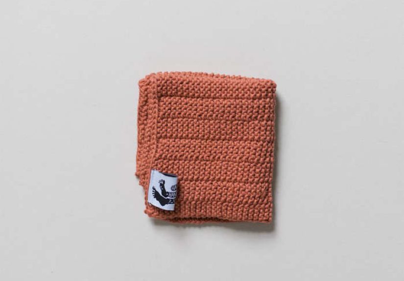 Handknitted Cloths - Burnt Orange