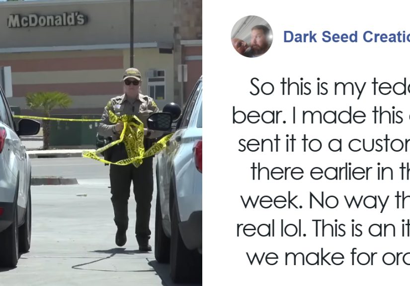 Horrifying Teddy Bear Covered In Apparent Human Remains Found Outside Convenience Store