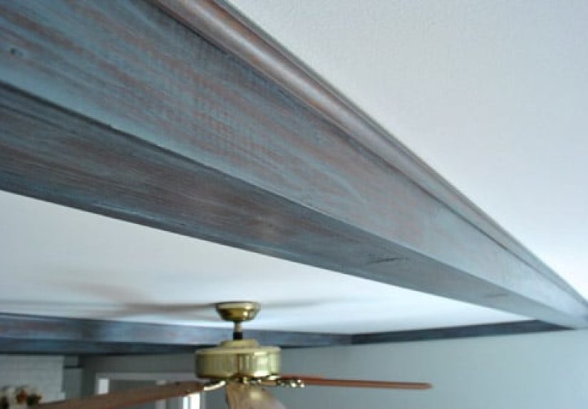 How To Gray-Wash Wood Ceiling Beams