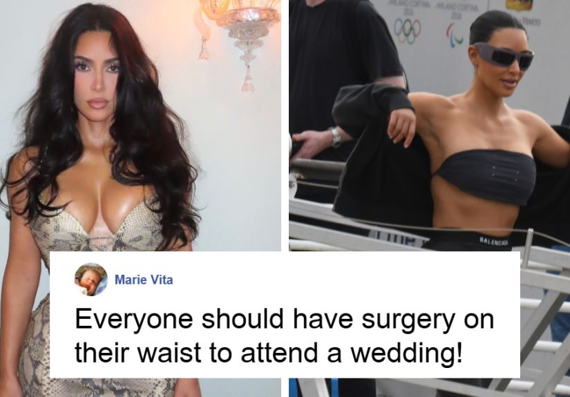Kim Kardashian's Tiny Waist At Jeff Bezos' Wedding Festivities Reignites Wild Theory About Her Ribs
