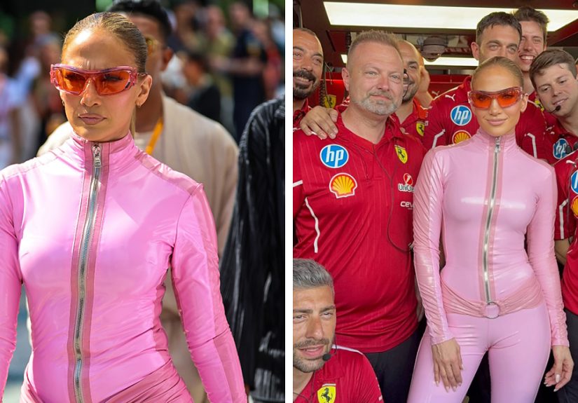 “Looking For Her New Husband”: Jennifer Lopez Mocked For Pink Catsuit At Saudi F1 Race