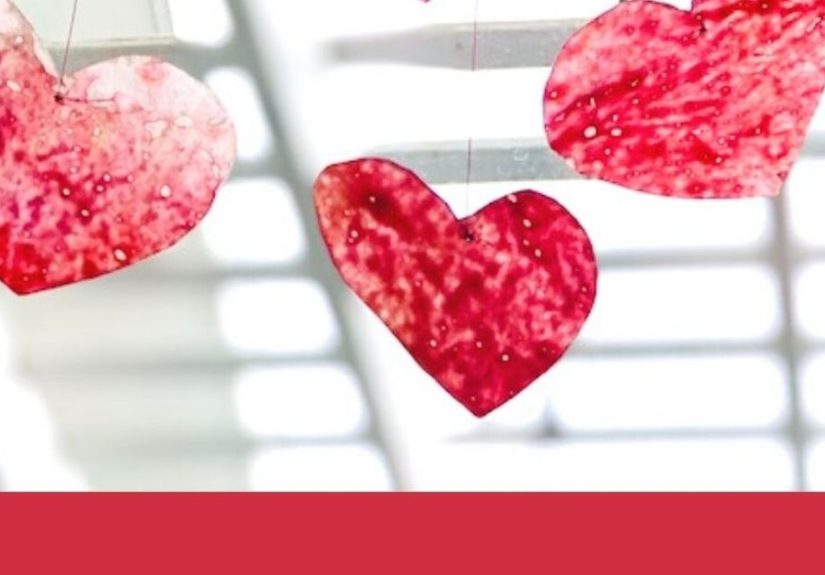 Melted Crayon Valentine Stained Glass Hearts