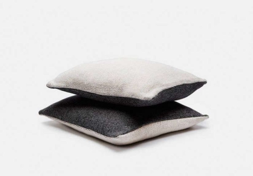 Two-Tone Toss Pillow - Cotton Decorative Pillow