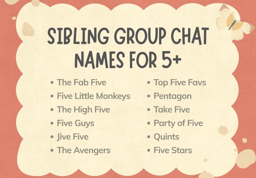 225 Clever & Unique Sibling Group Chat Names