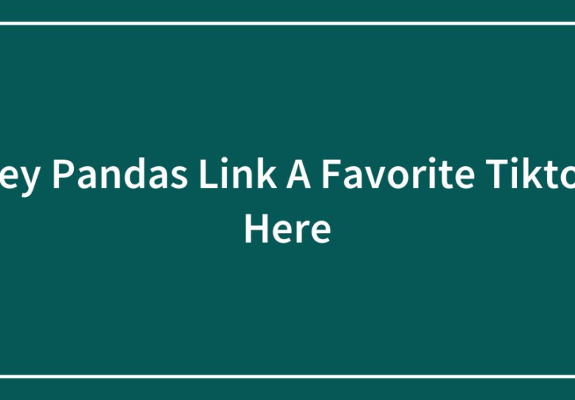 Hey Pandas Link A Favorite Tiktok Here