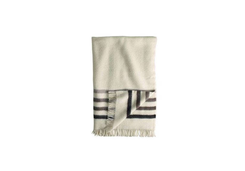 Hudson’s Bay Capote Throw & Pink Stripe Wool Blanket