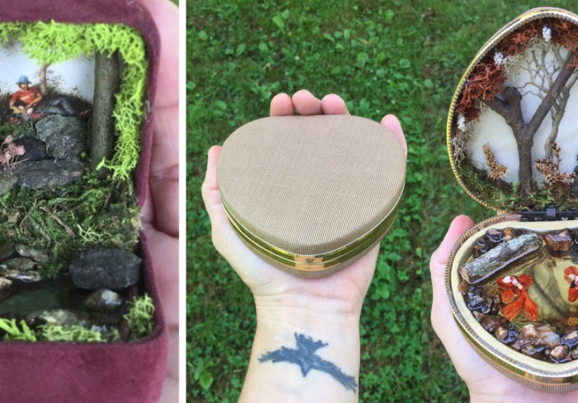 I Make Woodland Jewelry Box Dioramas