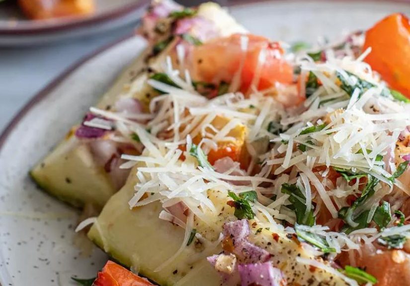 Recipe: Roasted Garlic, Zucchini and Tomato Bake