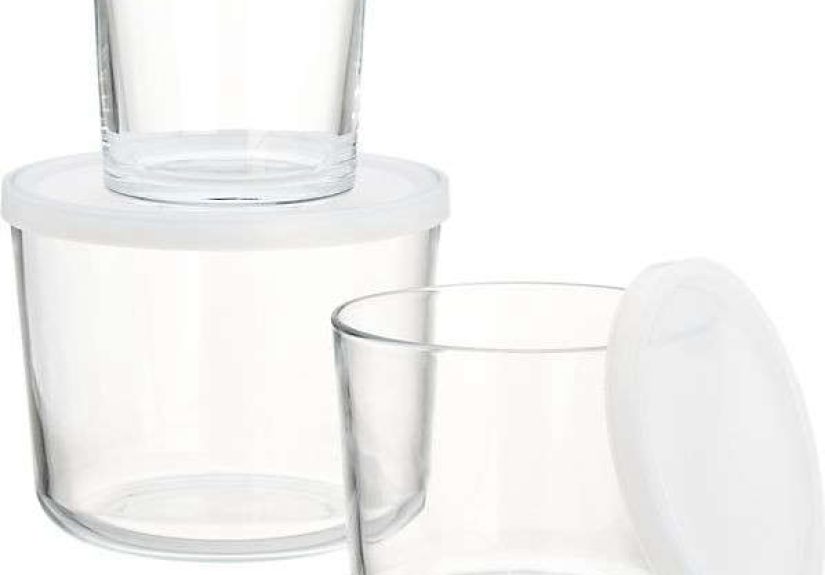 3-Piece Tall Glass Storage Container Set