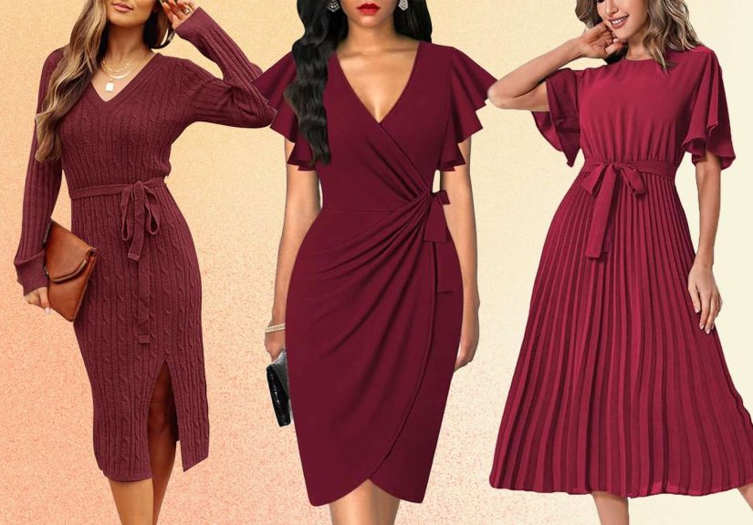 8 Burgundy Dresses We Love for Date Nights, Fall Gatherings, and Holiday Parties