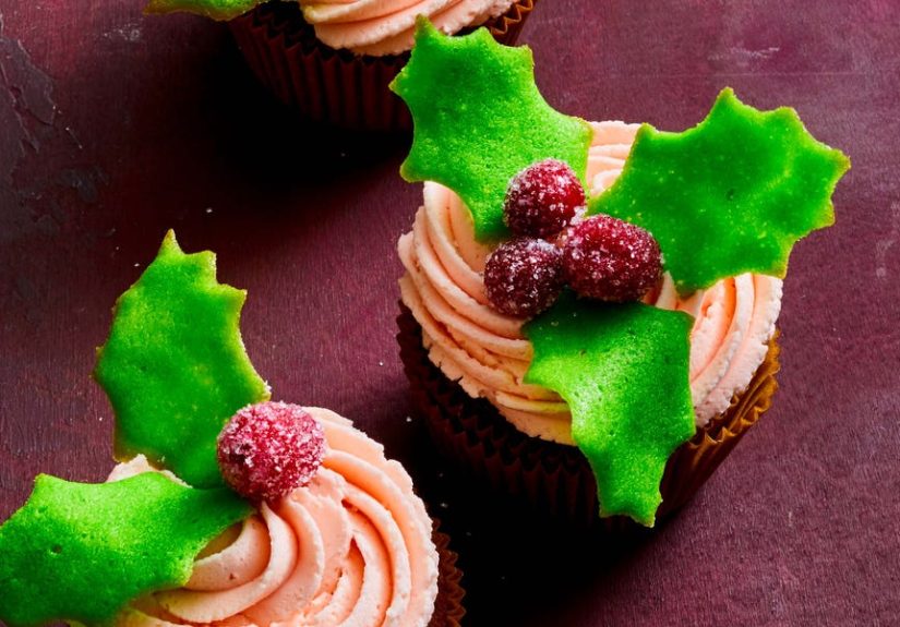 Best Holly Cupcakes Recipe - How To Make Holly Cupcakes