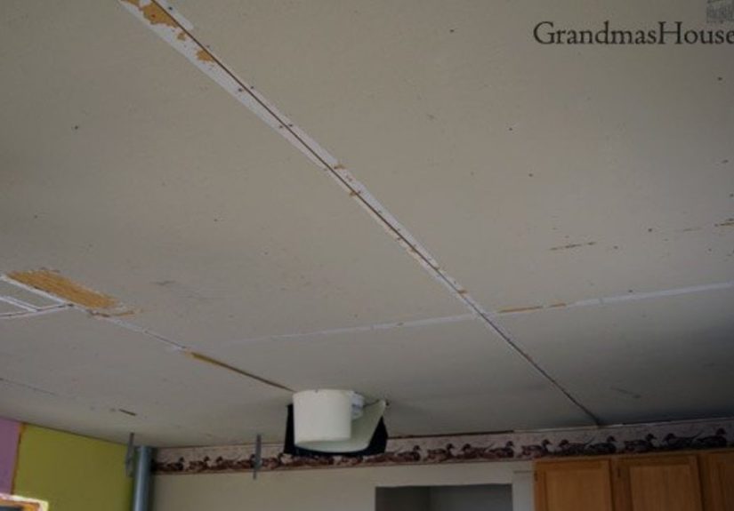 Covering up a Very Ugly Ceiling With Styrofoam Ceiling Tiles