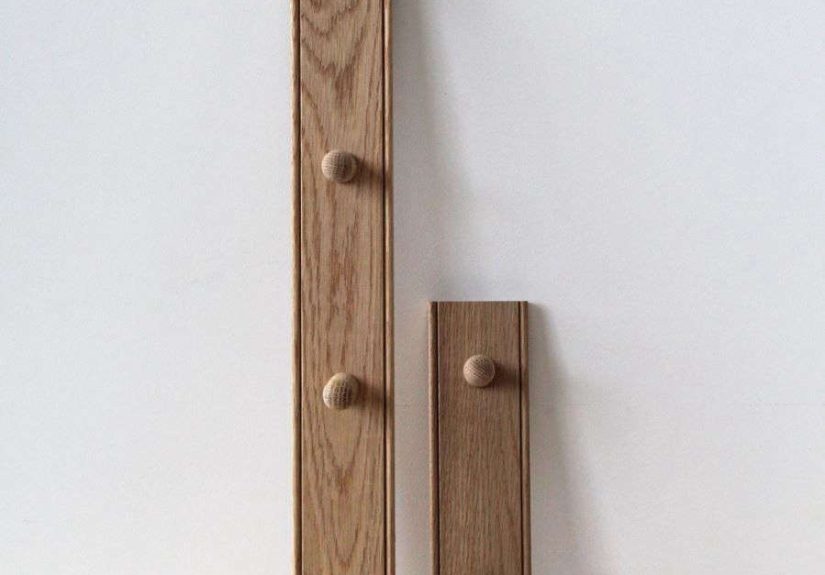 Father Rabbit Oak Peg Rails - 2 Hooks
