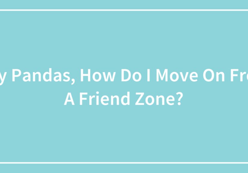 Hey Pandas, How Do I Move On From A Friend Zone?