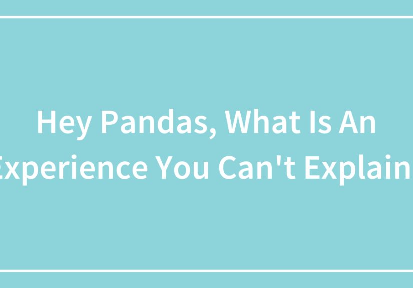 Hey Pandas, What Is An Experience You Can’t Explain?