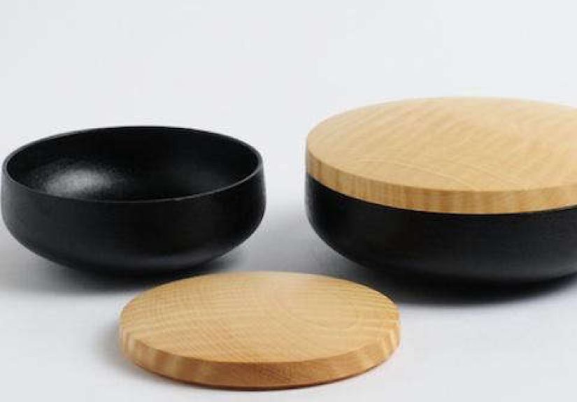 Urushi Boxes with Wood Lid