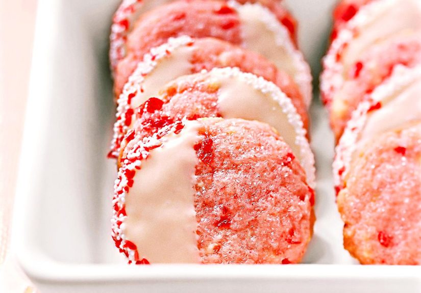 White Chocolate-Cherry Shortbread Recipe