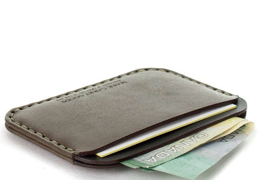 Charcoal Latigo Round Wallet