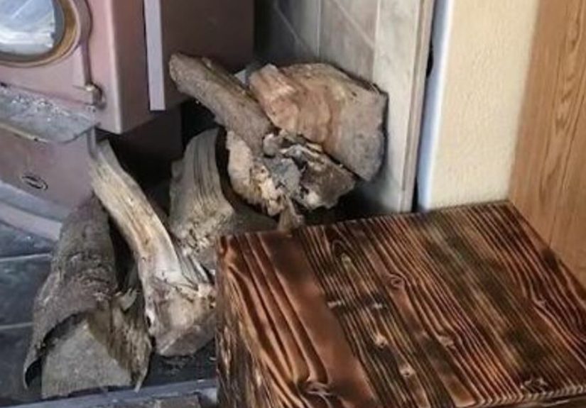 DIY Burned Finish Kindling Box