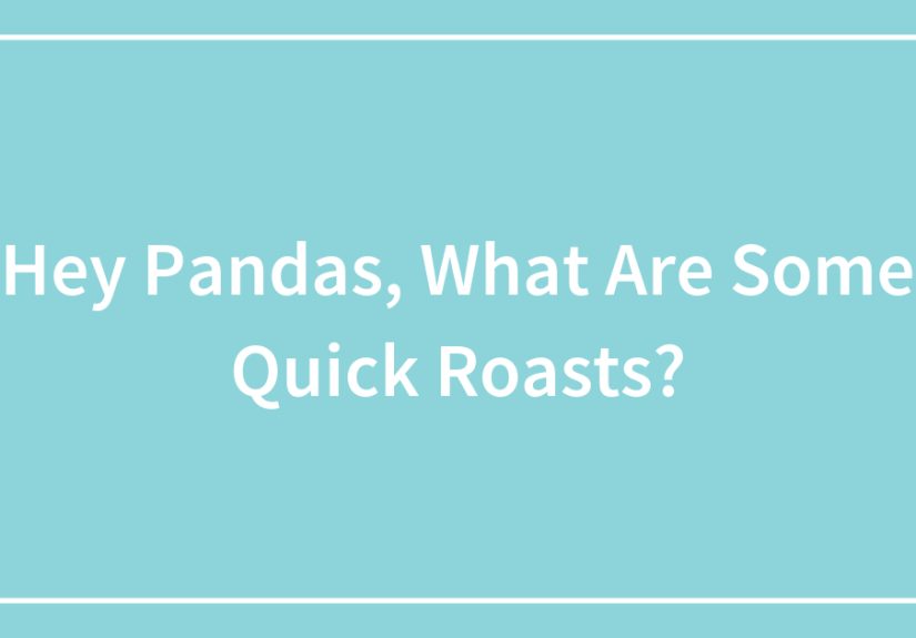 Hey Pandas, What Are Some Quick Roasts?