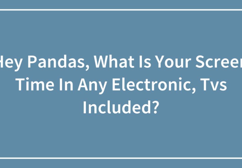 Hey Pandas, What Is Your Screen Time In Any Electronic, Tvs Included?