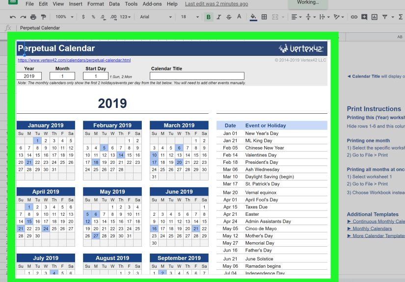 How to Create a Calendar in Google Docs