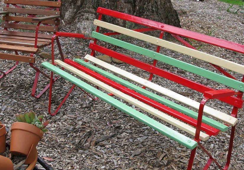 Revamped Retro 1950's Garden Bench