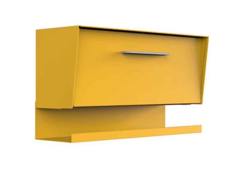 The Vista Mid-Century Modern Wall Mounted Mailbox  Monochrome Collection