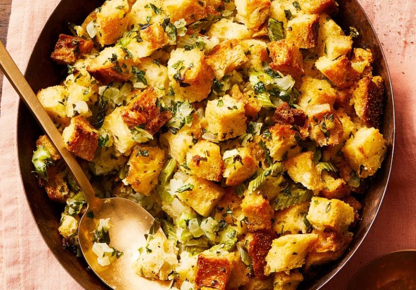 Turkey Stuffing Recipe - Traditional Bread Stuffing with Herbs Recipe