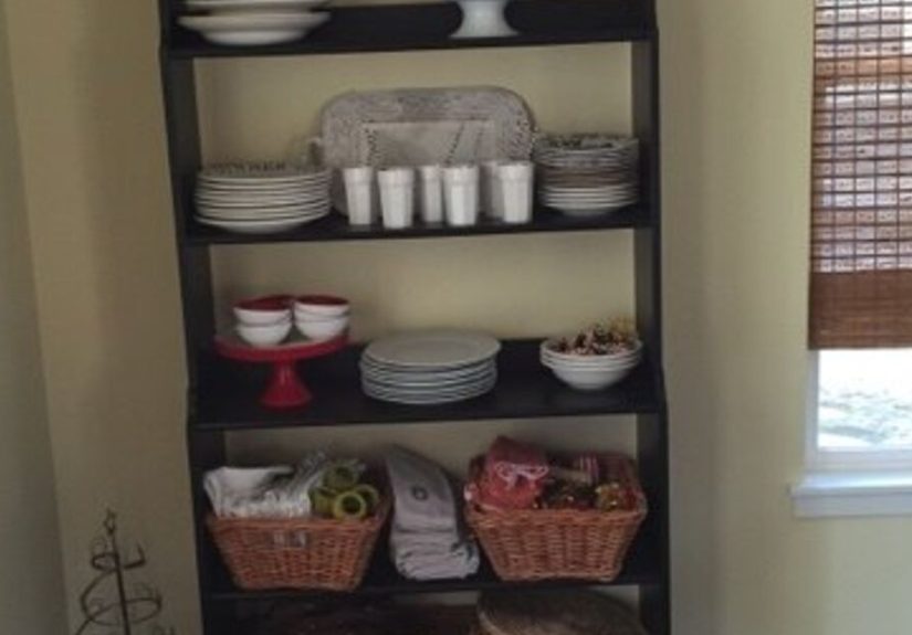 Adding Beadboard to the Back of Open Shelving