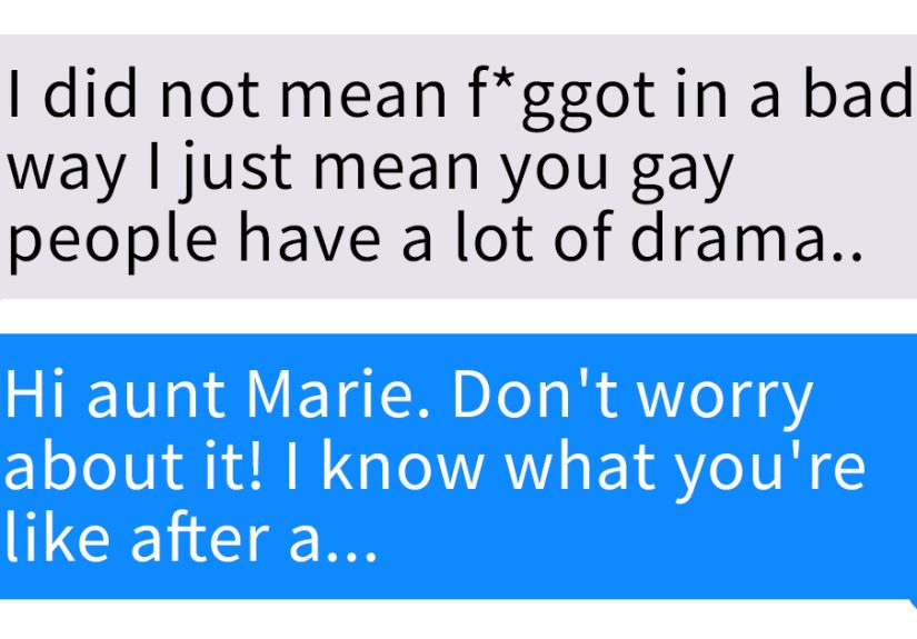Aunt Makes Homophobic Comment To Her Niece, Regrets It Immediately