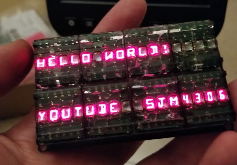 Chaining Together A 16×2 Bubble LED Display