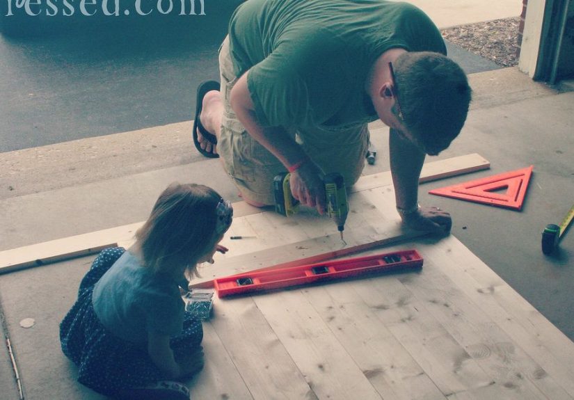 DIY Distressed Sliding Barn Door