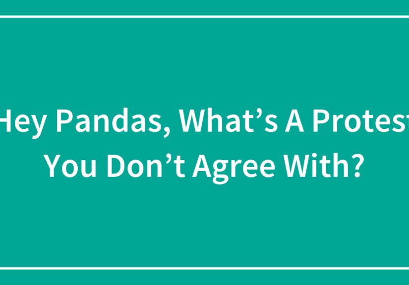 Hey Pandas, What’s A Protest You Don’t Agree With?
