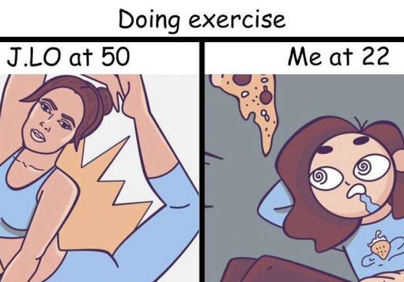 I Draw Funny Comics Comparing My Life To Celebs’ (21 Pics)