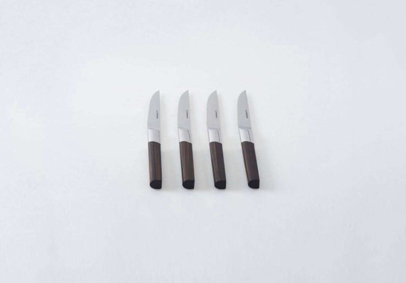 John Pawson Damascus Steel and Ebony Handle Steak Knife