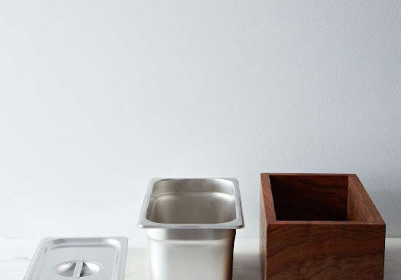Noaway Countertop Walnut Compost Bin