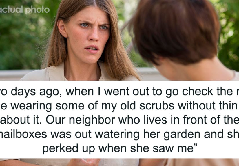 Student Gets Criticized By Neighbor As She’s Not A Nurse But Is Wearing Scrubs, Seeks Advice Online